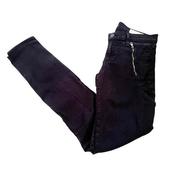 Rag & Bone Rally Cargo Skinny Jeans Washed Black Size 26 - Picture 4 of 12